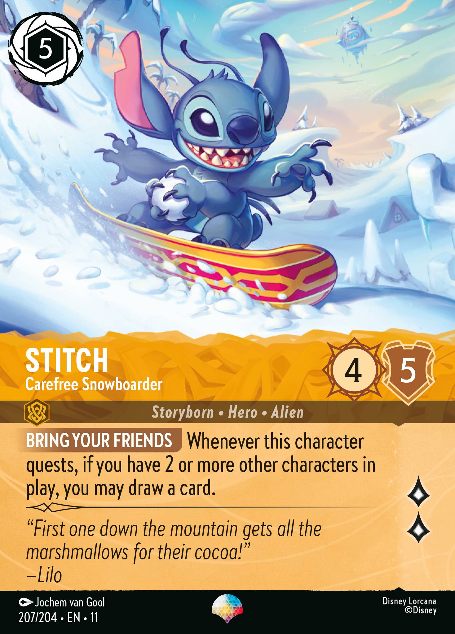 Stitch - Carefree Snowboarder