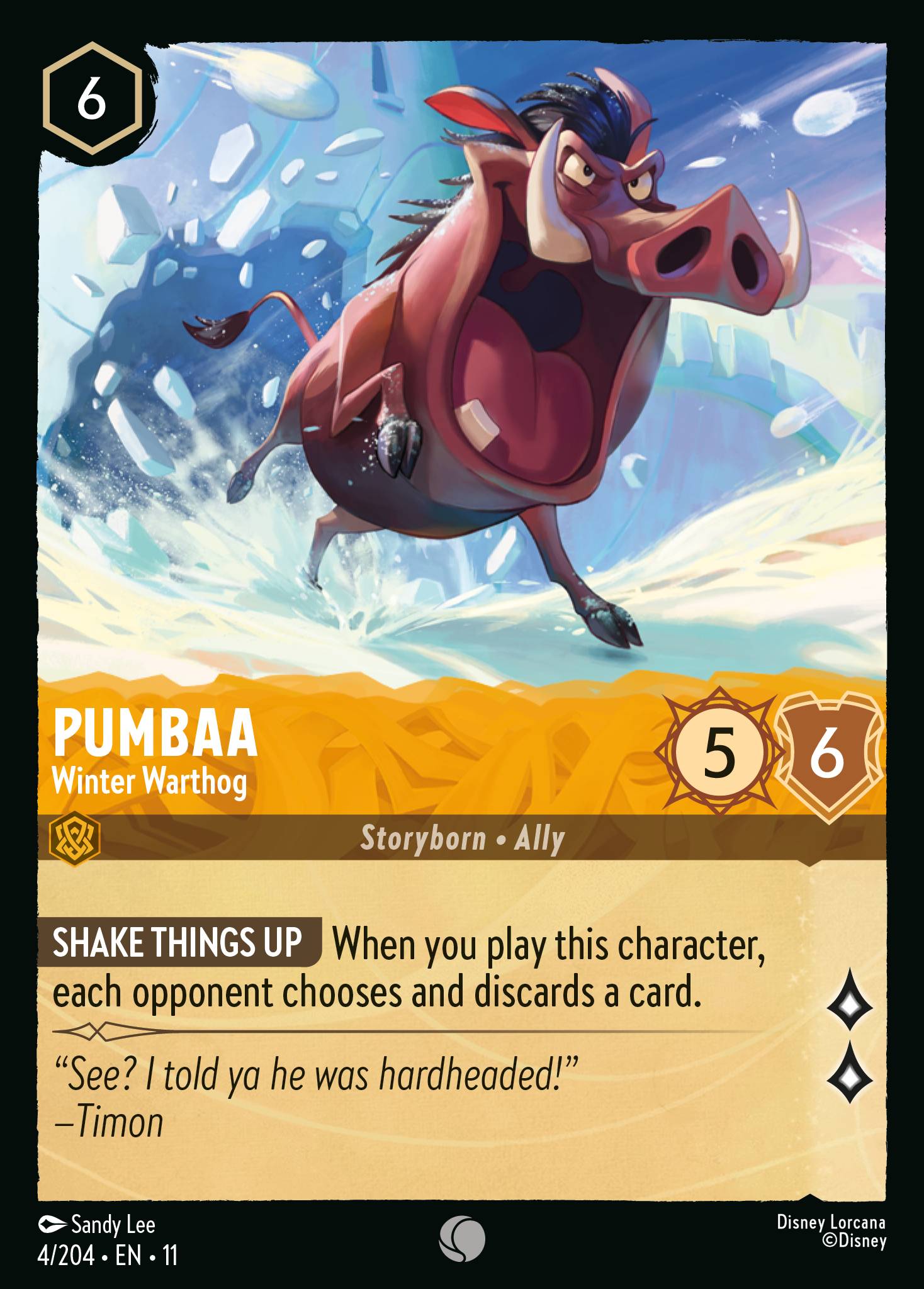 Pumbaa - Winter Warthog